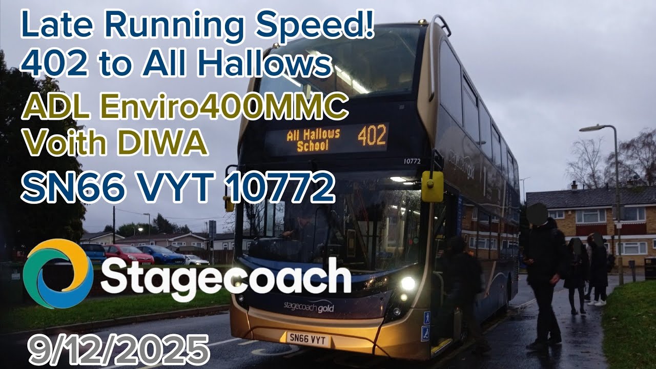 Late Running Speed! | ADL Enviro400MMC Voith | SN66 VYT 10772 | 9/12/2025