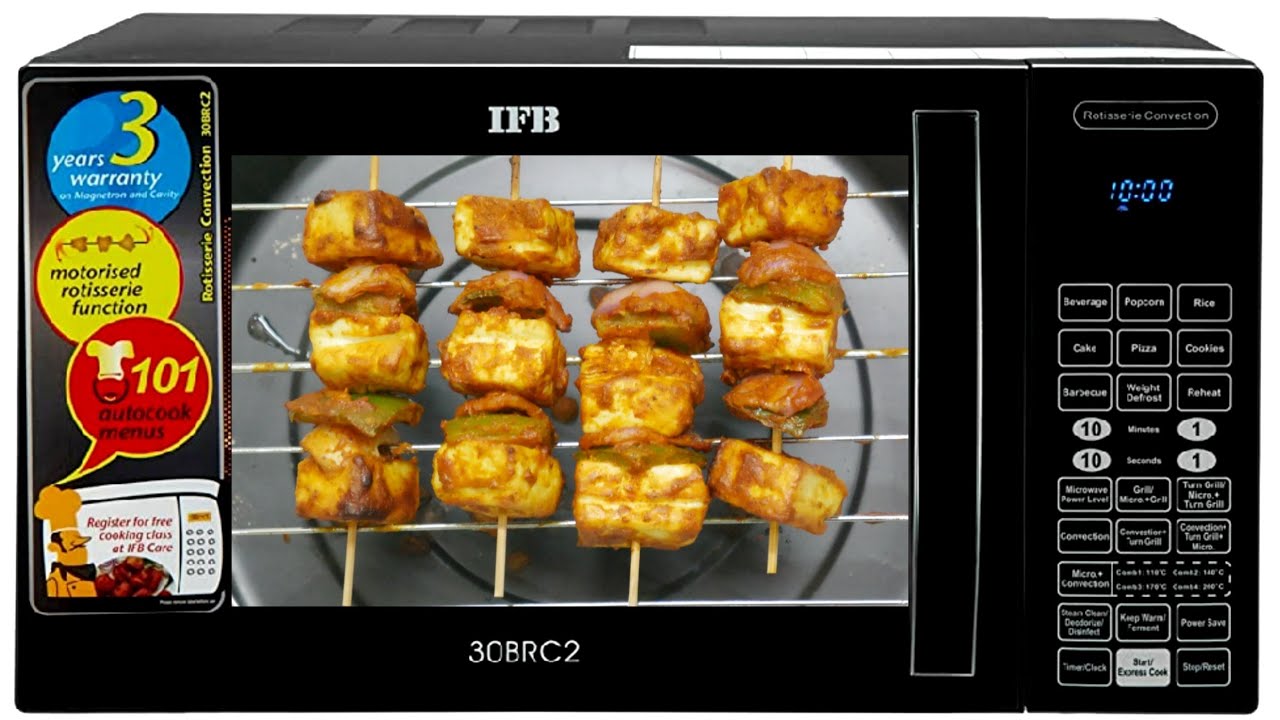 Paneer tikka in IFB Oven Microwave 30BRC2 | how to make paneer tikka in oven