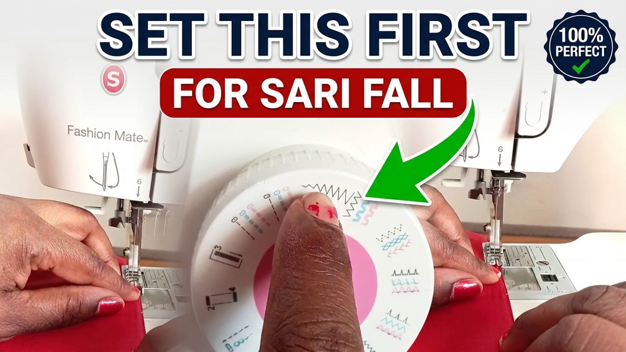 How to Set Fix Singer FM Machine for Stitching Saree Fall | Singer Machine Se Sari Fall Kaise Lagaye