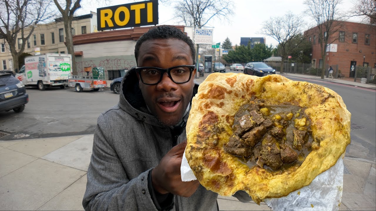 NYC’s Wildest Curry Goat Roti & LOBSTER Doubles?! 🇹🇹