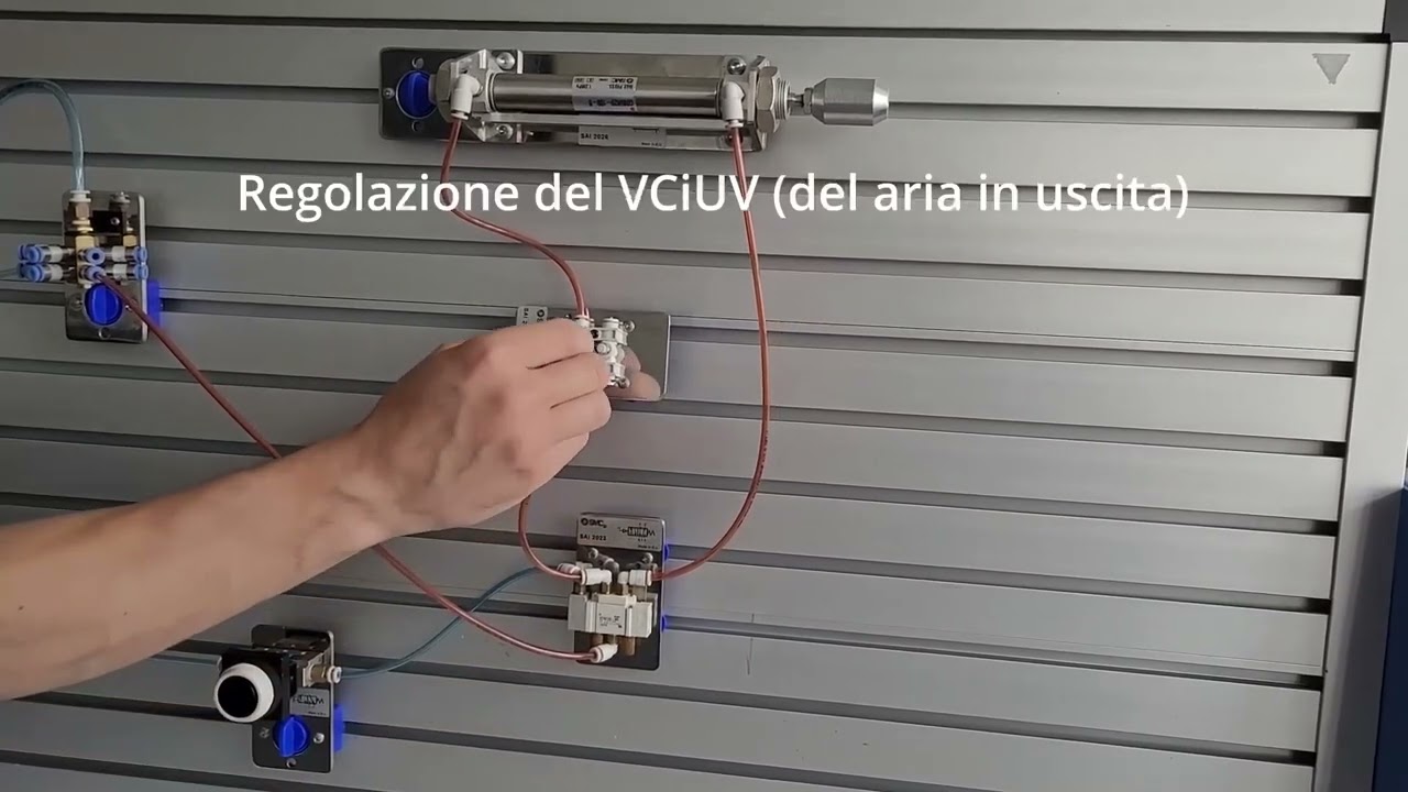 IDRAULICA E PNEUMATICA - CIRCUITI PNEUMATICI TIPICI - 3 / Controllo della velocit&agrave; di un pistone