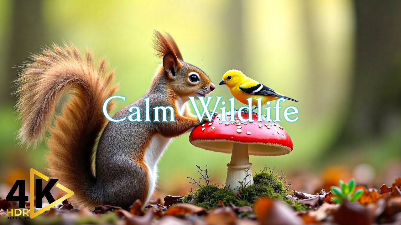 Sleep with Baby Animals 💤 Calm Wildlife in 4K with Relaxing Piano