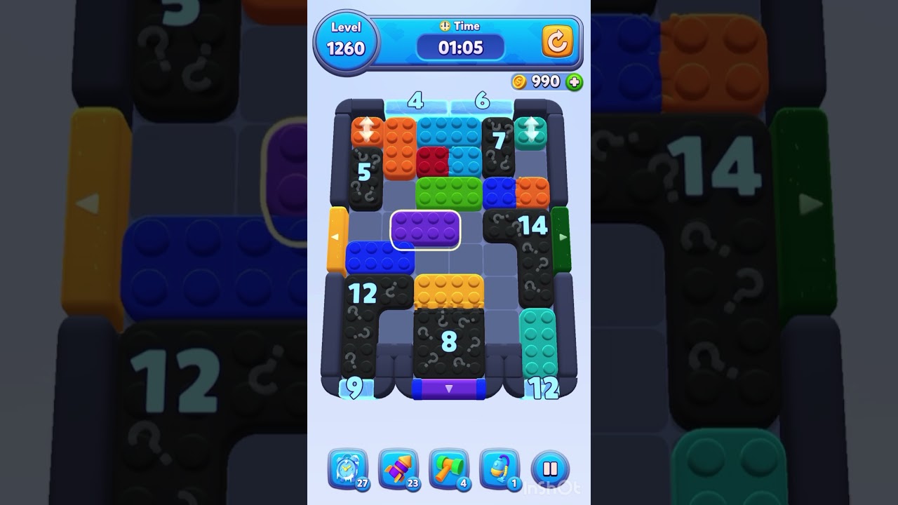 Color Block Jam Level 1260 &ndash; Full Puzzle Solution (No Boosters)