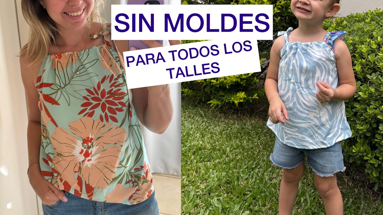 Blusa de verano | Sacá el molde desde una remera (TODOS LOS TALLES)
