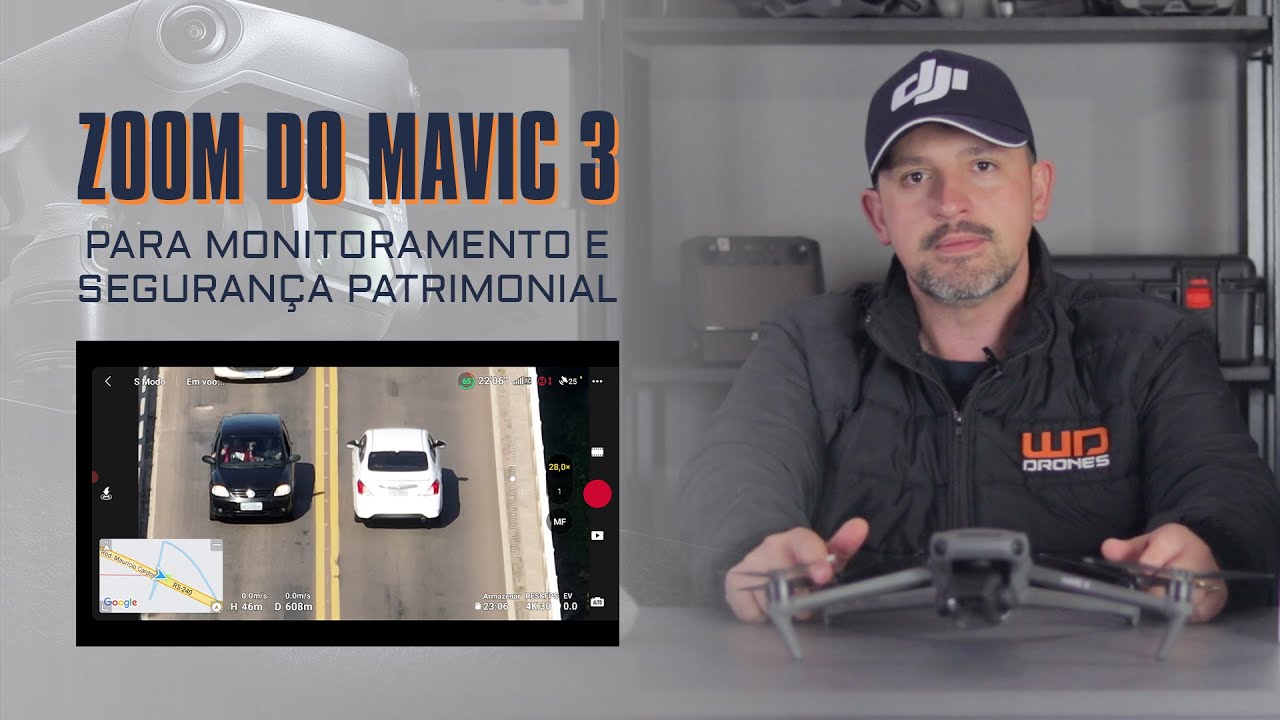 Zoom do Drone DJI Mavic 3 aplicado ao monitoramento e segurança patrimonial