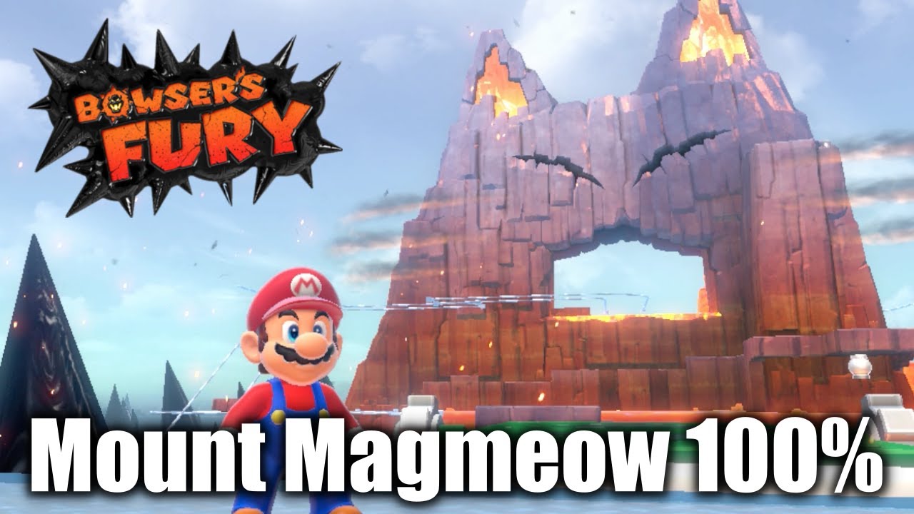 Bowser's Fury - Mount Magmeow 100% - All Cat Shines - Gameplay Walkthrough