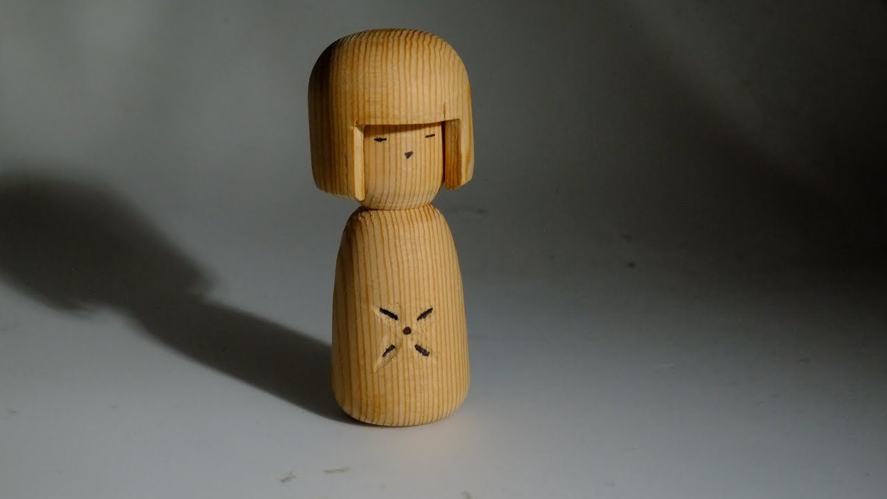 #woodturning, # woodcraft, #doll. Making a Japanese Kokeshi doll