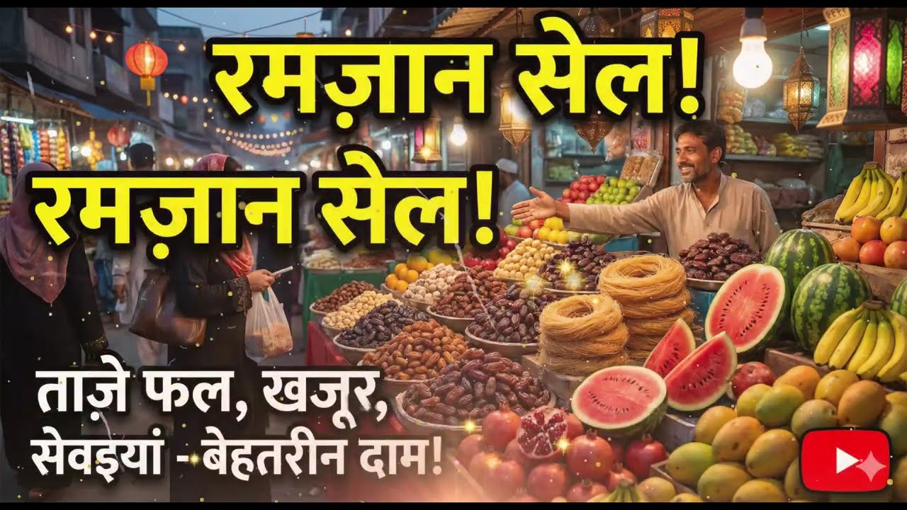 [ हिंदी ] रमजान सेल  II खजूर,सेवैयाँ,ताज़ा फल की रिकॉर्डिंग II Fruits Ki Recording 2026 II फलवाला