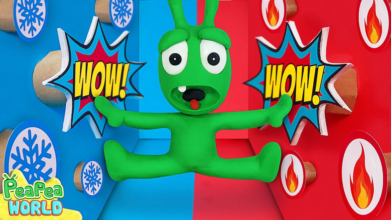 Hot and Cold Maze Challenge - Pea Pea World - Cartoon for kids