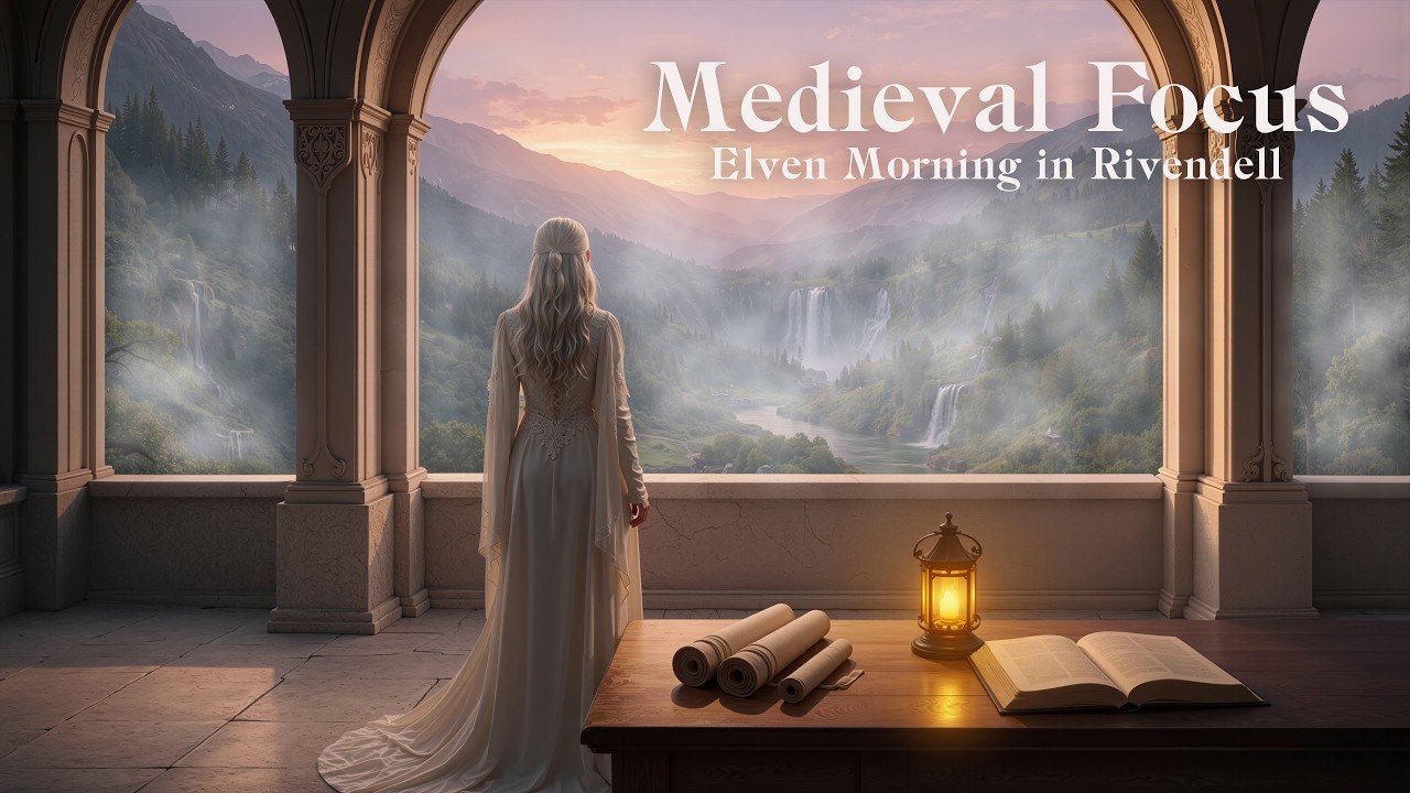 Medieval Fantasy Music for Focus & Study (Lute, Harp, Flutes) | Rivendell Elf