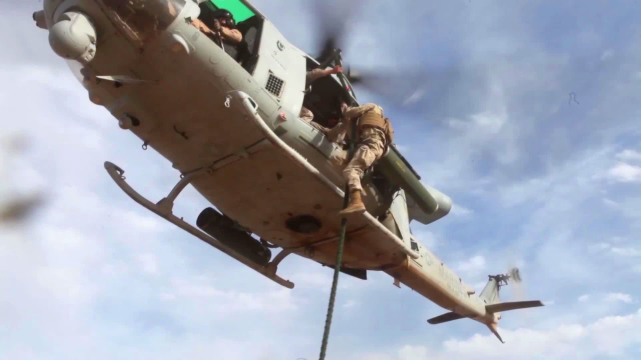 Marines Helicopter Fast Rope Training