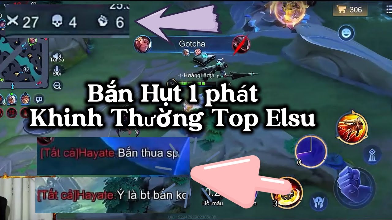 Bắn hụt mấy phát Hayate khinh thường Top Elsu và sau đó… Khóc ko lên lời 15p Vẩy 27 kill Khoá mõm