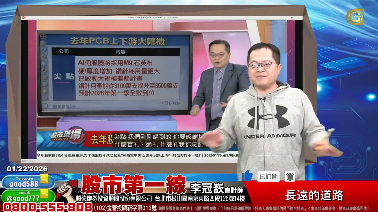 2026/01/22  股市第一線 李冠嶔會計師  長遠的道路
