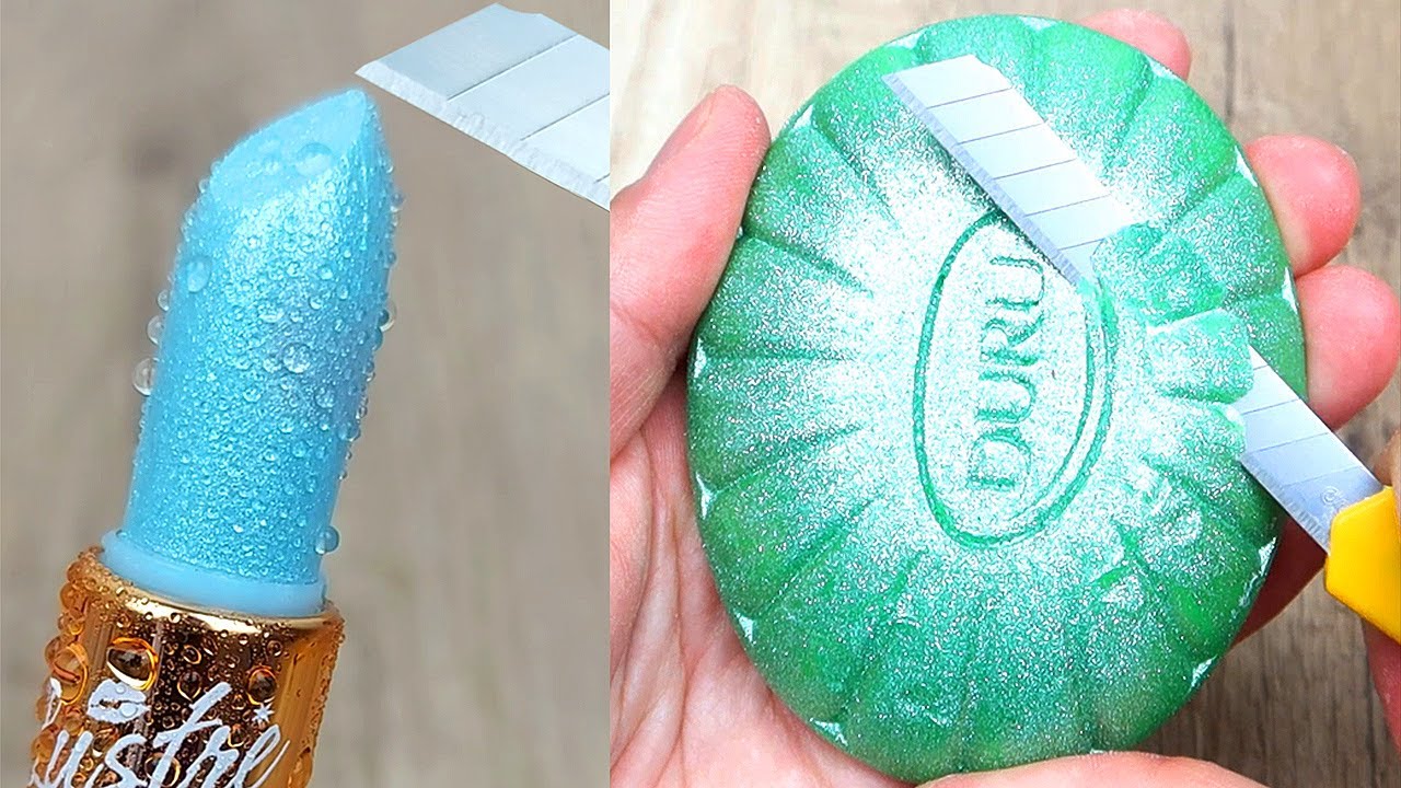 Relaxing Soap Carving ASMR. Satisfying Soap Cutting. Jabón Relajante Tallado. Corte de jabón - 169