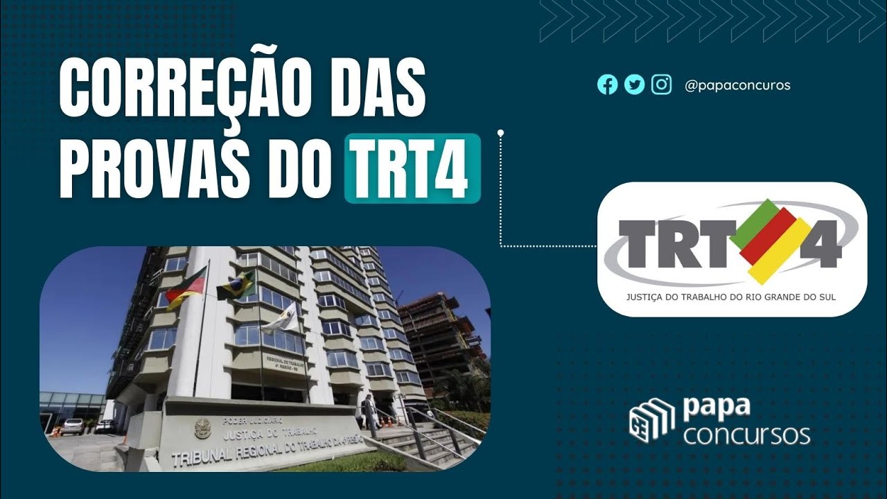 Correção das provas do TRT 4ª - Professor Marcelo Sobral - (Prova de técnico)