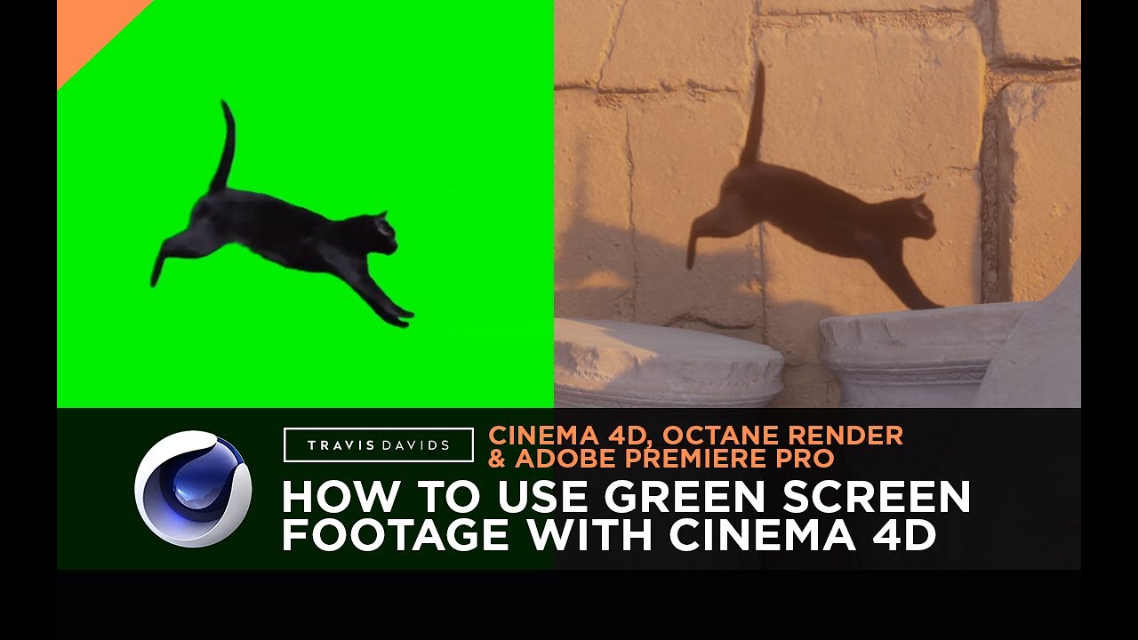 Cinema 4D, Octane Render And Adobe Premiere Pro - How To Use Green Screen Footage