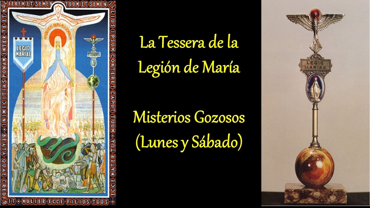Tessera Legio Marie Misterios Gozosos lunes y sábado, tessera de María, Legionarias de María
