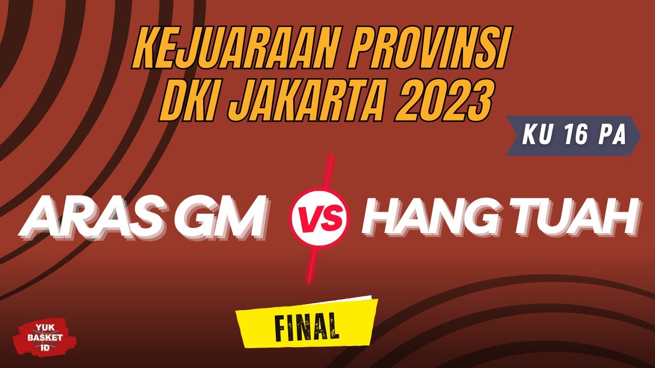 ARAS GM vs HANG TUAH | FINAL- KU 16 Putra | Kejurprov DKI Jakarta 2023 | YBID