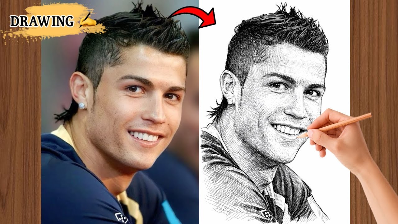 How to draw Cristiano Ronaldo 🤔