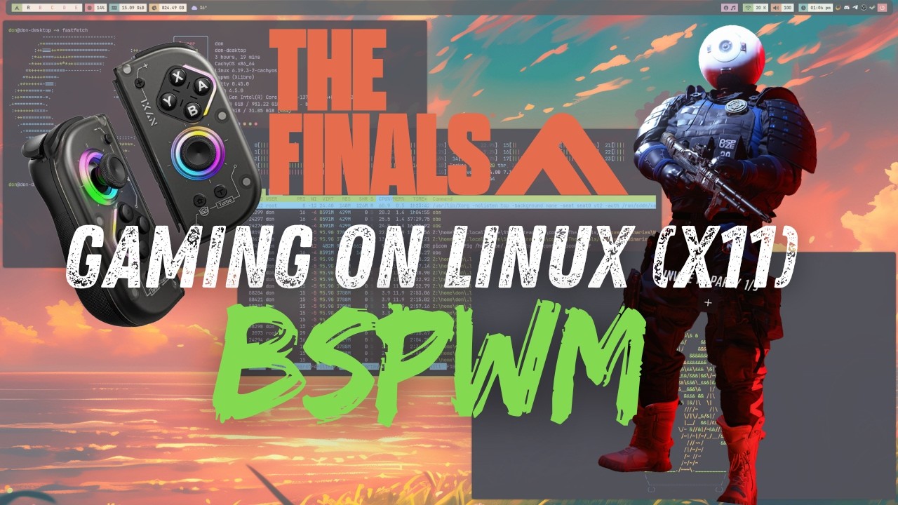 Gaming on Linux (x11) Chill if you want! Gyro to Joystick The Finals 👀