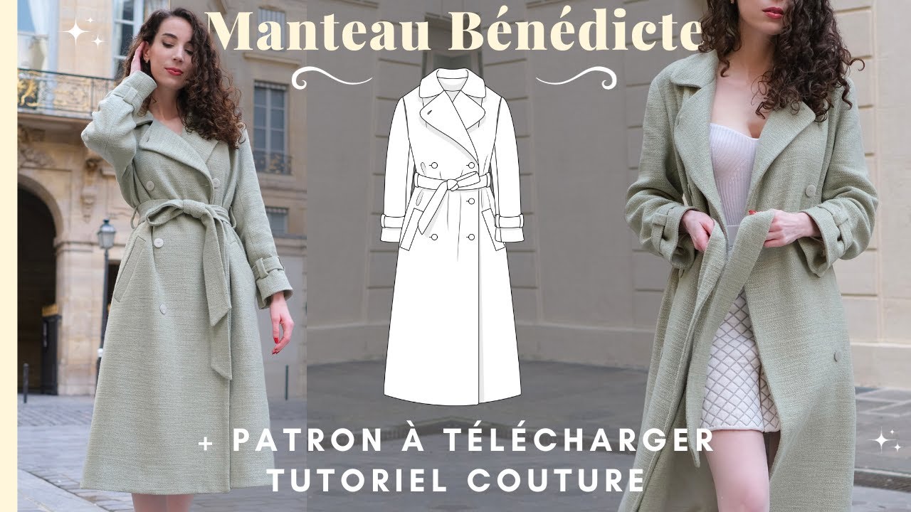 Tutoriel couture manteau trench | Bénédicte | patron à télécharger