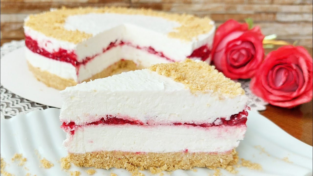 CHEESECAKE SA KOKOSOM I MALINAMA - ODLIČNA KOMBINACIJA - #bezpecenja