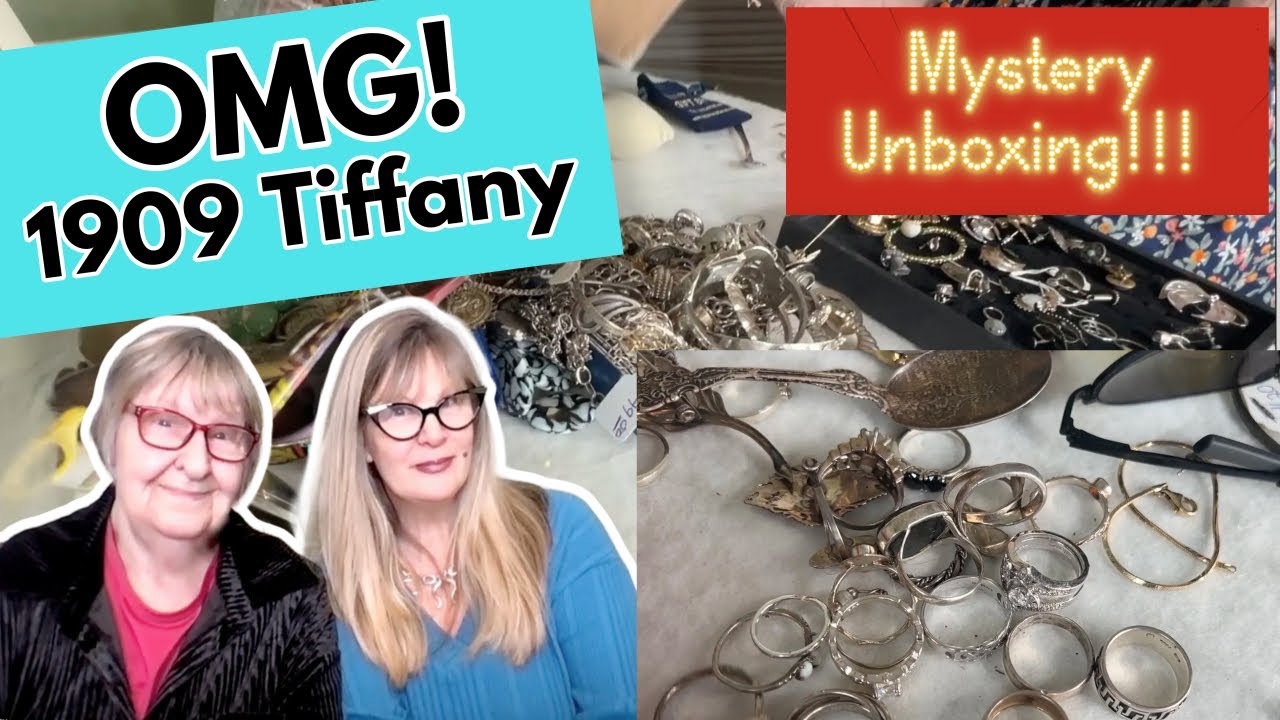 Part 5 ! Vintage Jewelry MYSTERY UNBOXING Antique TIFFANY SILVER FOUND!!!