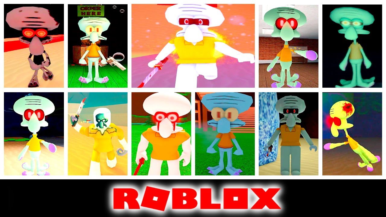 Roblox Squidward Tentacles (Spongebob) Remix Part 1 (in 33 Roblox Games)