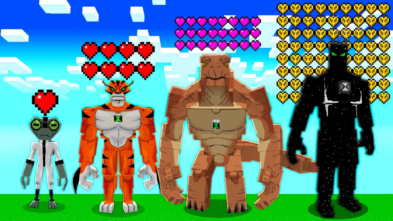 Qual ALIEN DE BEN 10 tem mais VIDA no Minecraft?