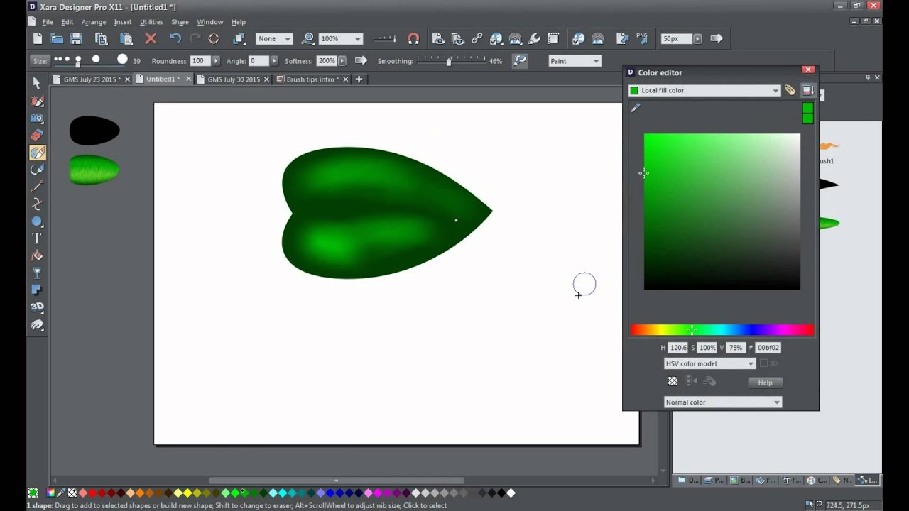 Xara Brushtips  - Vines and leaves