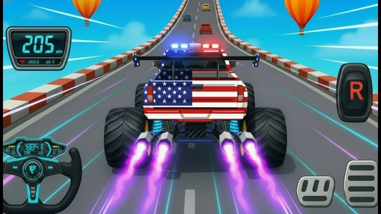 Watch Monster Truck: Epic New Monster Truck Racing & High-Speed Stunts on Off-Road Track!