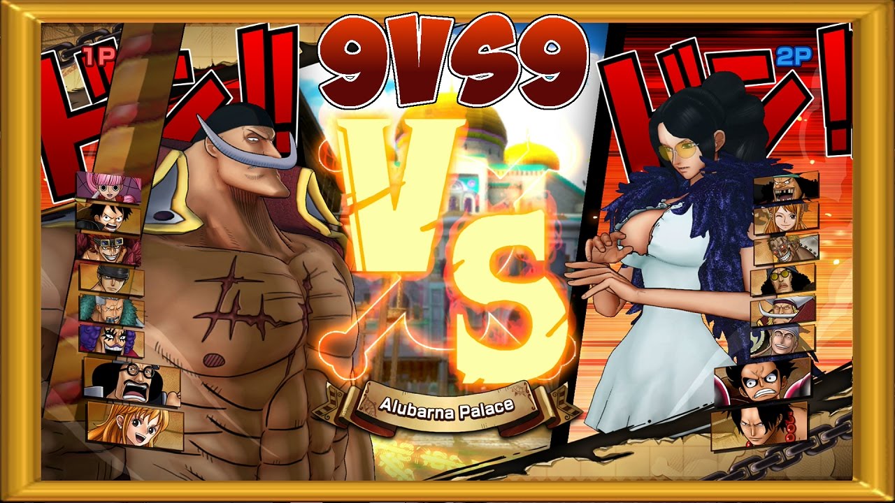 One Piece Burning Blood | 2 Players Gameplay - 9 VS 9 | ALL RANDOM #29