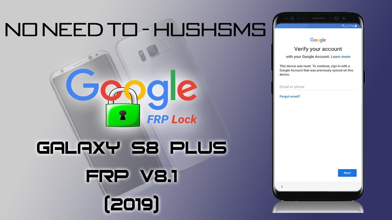 2019 FRP SAMSUNG GALAXY S8 PLUS BYPASS GOOGLE ACCOUNT FINAL SECURITY PATSH LEVELS