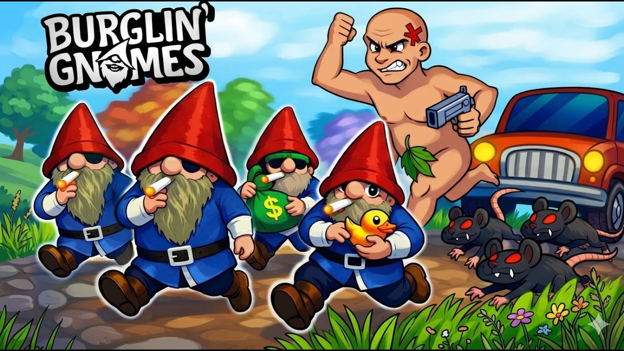 4 IDIOTAS JUEGAN Burglin' Gnomes