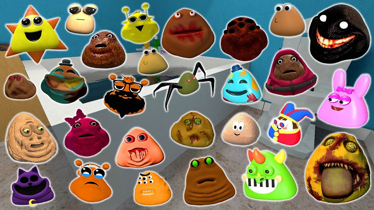 DESTROY ALL NEW 3D POU BOU'S REVENGE & ITALIAN BRAINROT FAMILY in BATHROOM Garry's Mod