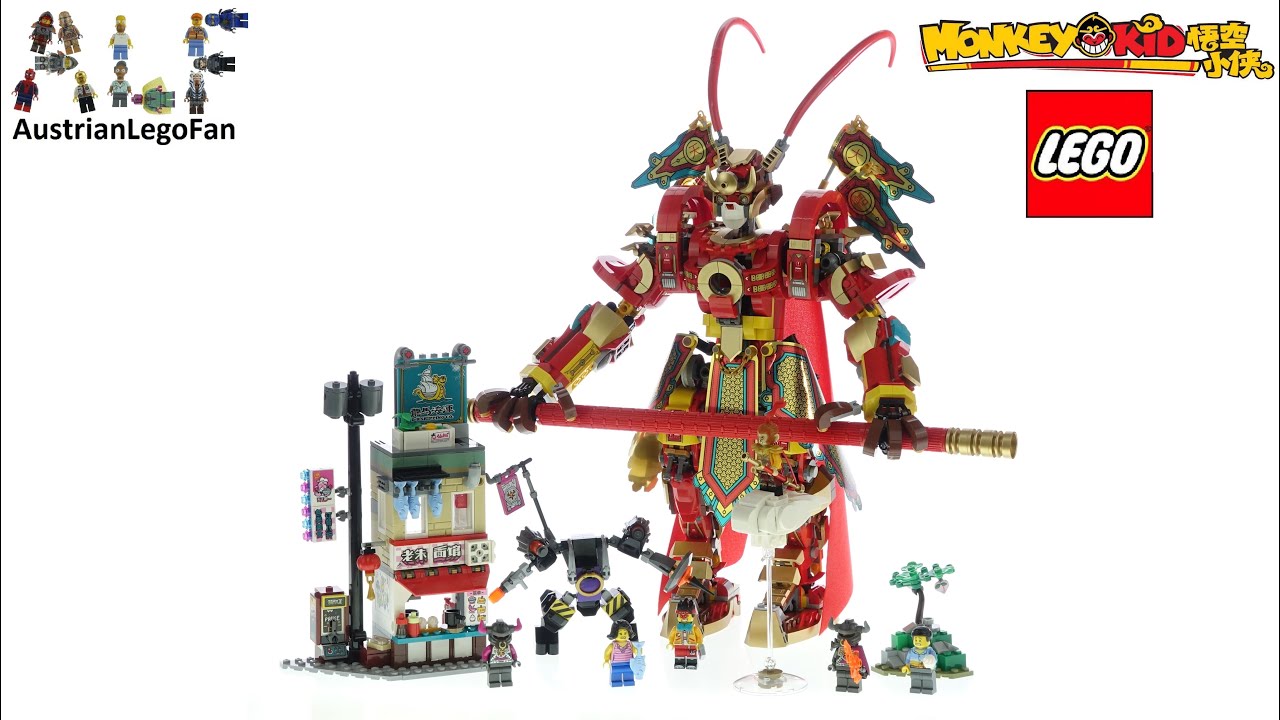 LEGO Monkie Kid 80012 Monkey King Warrior Mech - Lego Speed Build