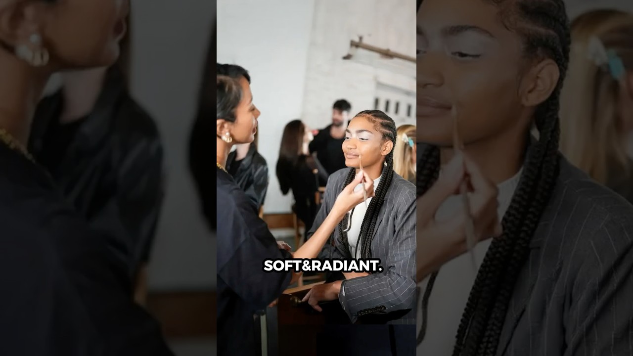 Behind the scenes as a NYFW makeup artist.