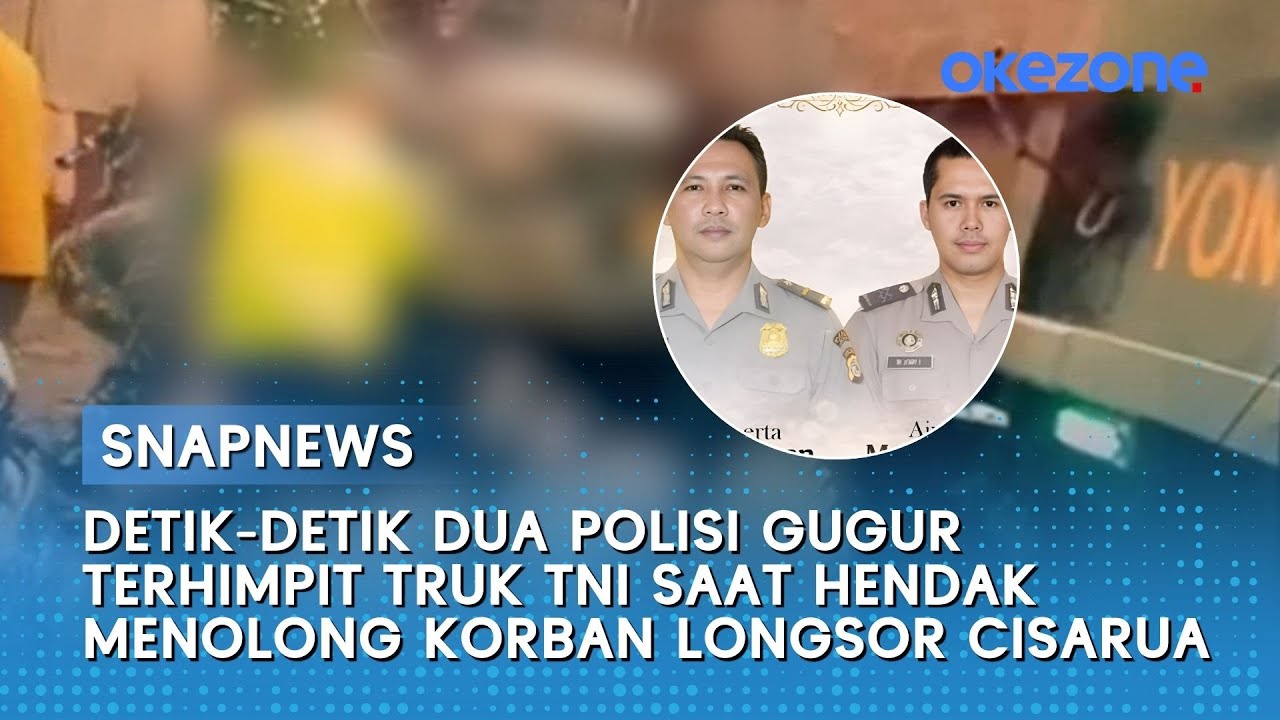Detik-detik Dua Polisi Gugur Terhimpit Truk TNI saat Hendak Menolong Korban Longsor Cisarua