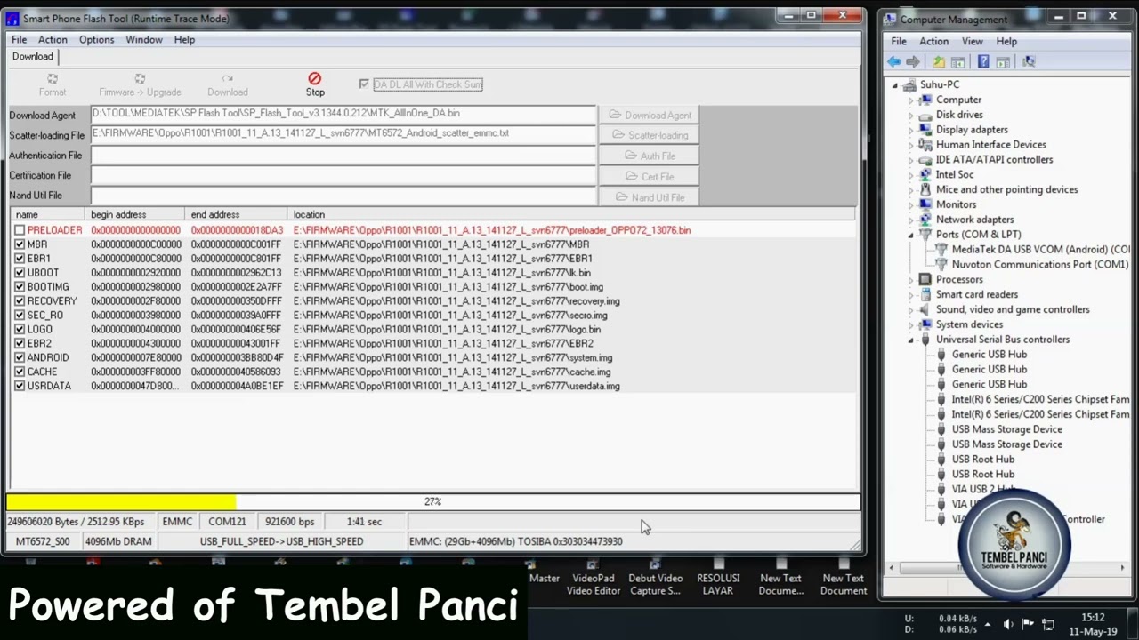 Oppo Joy R1001 Bootloop Hang Logo Flashing Done via Mediatek SPFlashtool
