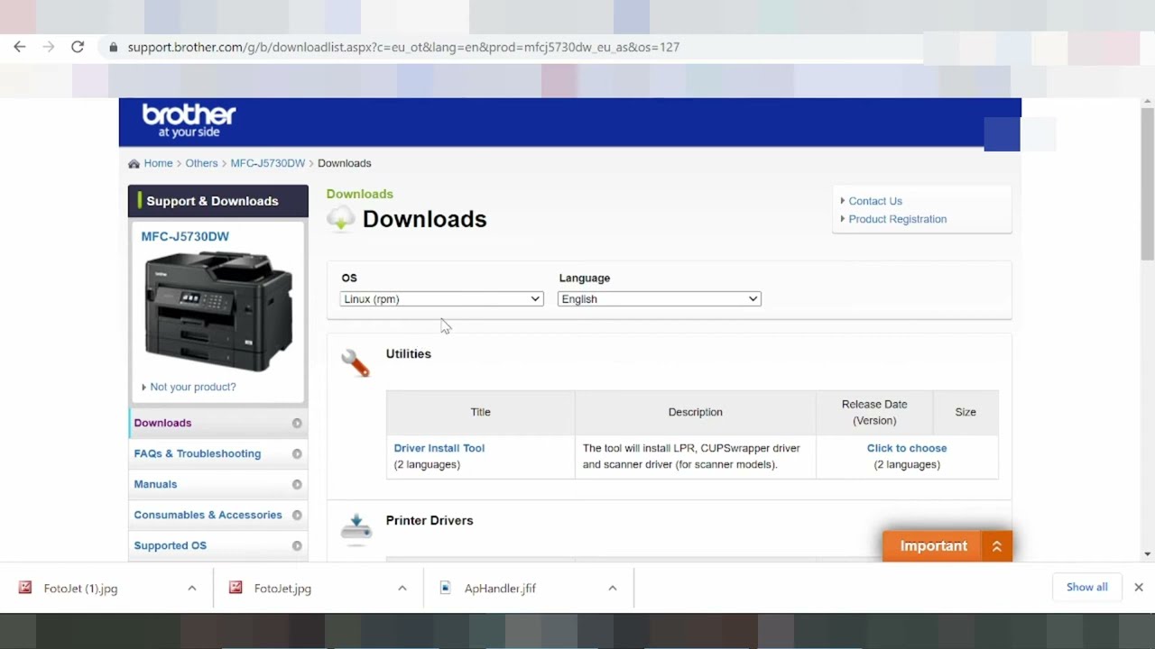 Brother MFC J5730DW Driver Download