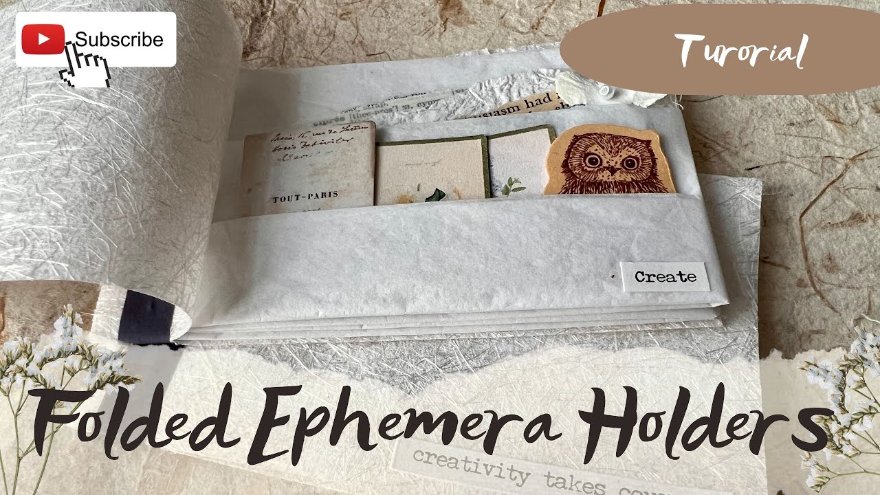Junk Journal With Me - No Sew Simple Ephemera Holder Pocket Books