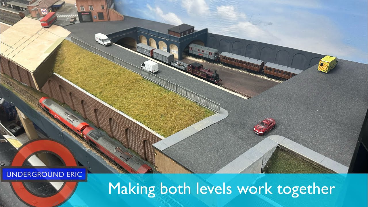 London Underground model railway build 10 - bridging the gap between two levels.