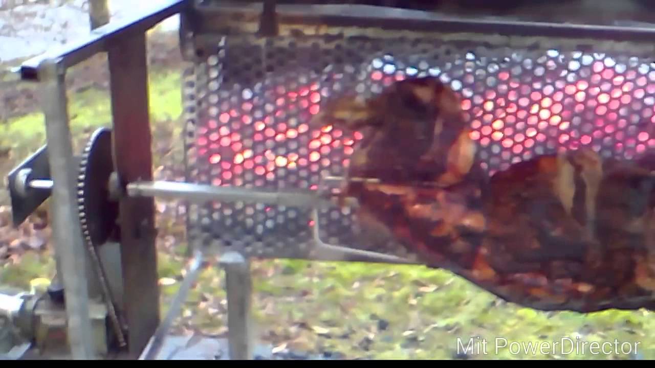 Wildschwein am Spieß