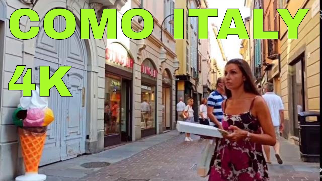Tour of Lake Como Italy  Walking Around The  Roman Catholic cathedral Como Center