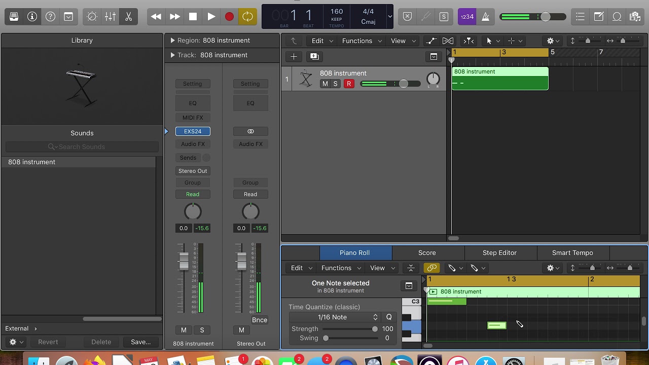 Making an 808 bass with EXS24