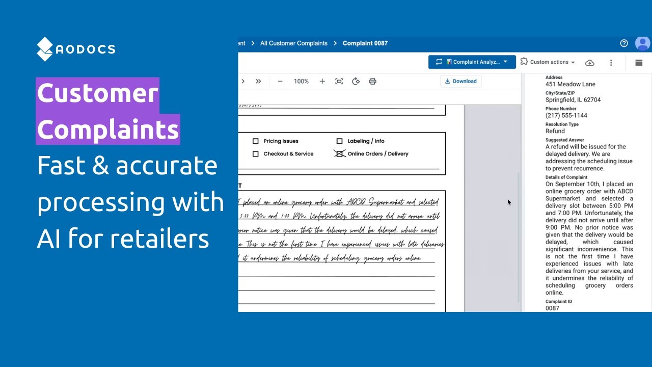 Retail: Resolve customer complaints faster with AI