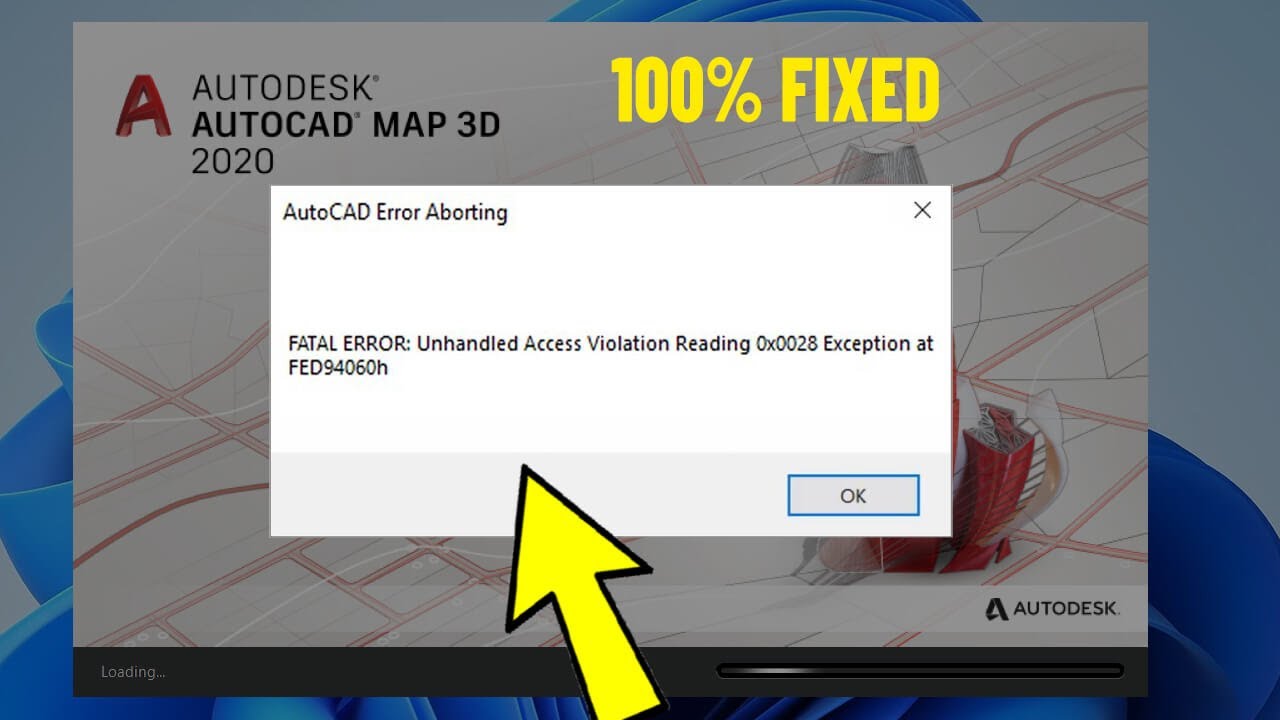 Как исправить Аварийное завершение AutoCAD - фатальная ошибка 0x0028 Exception at FED94060h ✅