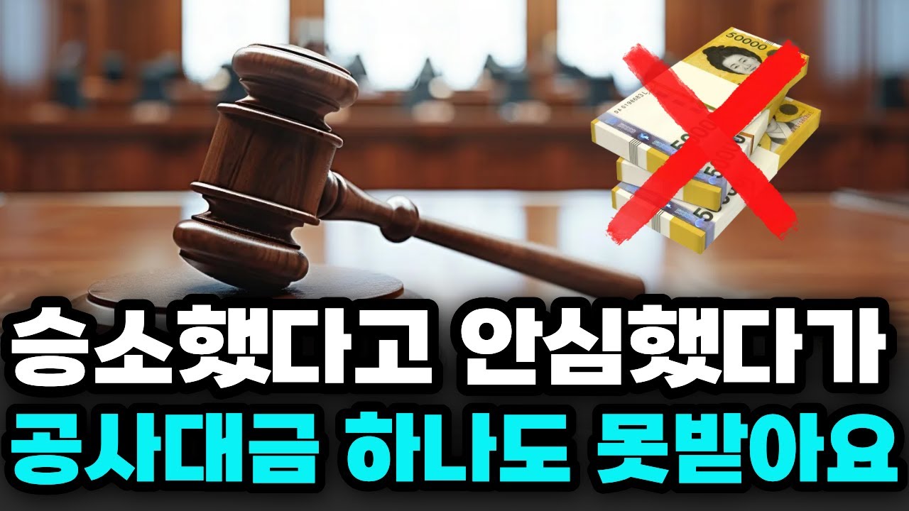 승소했다면 무조건 이거부터 하세요 판결 후 공사대금 받는 방법 총정리