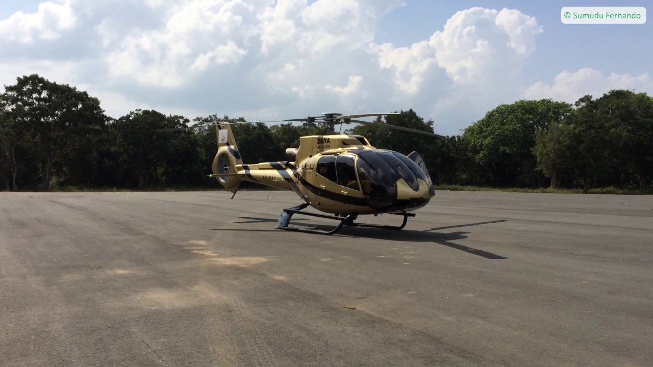 Daya Aviation's Airbus EC130 T2 Helicopter Engine Startup and Takeoff