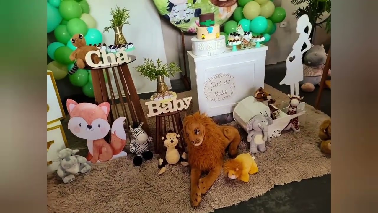 CHÁ DE BEBÊ SAFARI COMPLETO. PASSO A PASSO DA DECORAÇÃO + DETALHES ENCANTADORES E PRÁTICAS 
